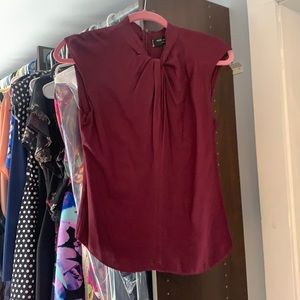 Max Studio burgundy top